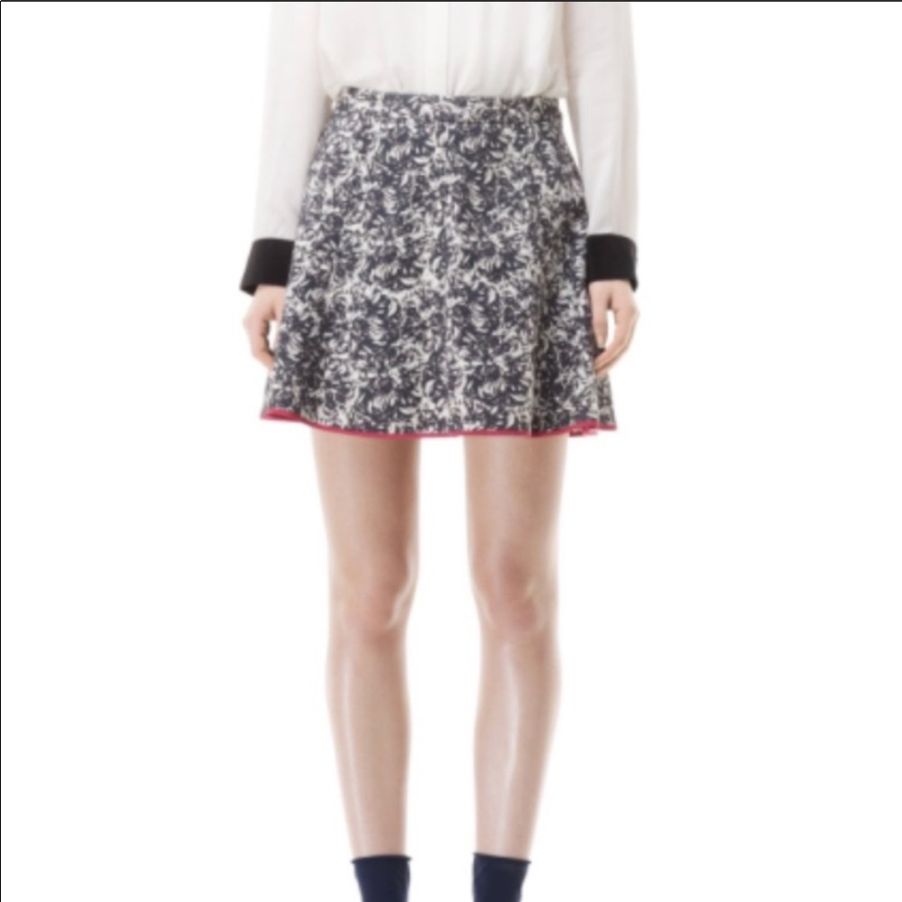 Club Monaco Tavie Floral Flare Mini Skirt